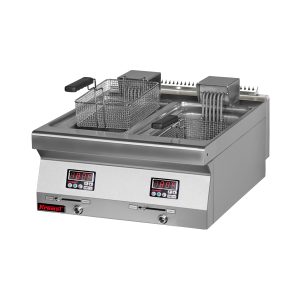 FRYTKOWNICA ELEKTRYCZNA NASTAWNA DWUKOMOROWA KROMET 8+8L 700.FE-2x10f