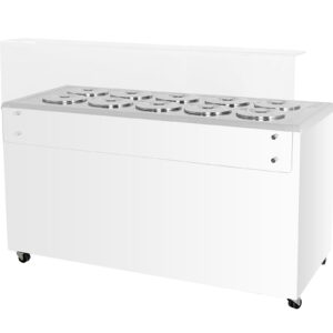Dystrybutor do lodów | witryna do lodów | konserwator | retro | 10 tub | okrągłe kuwety | 1503x670x895 mm | GELATO POZETTI 10