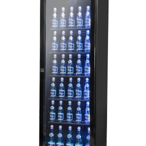 Szafa chłodnicza przeszklona czarna RQ380FC | 552x610x1918 mm | 380 l