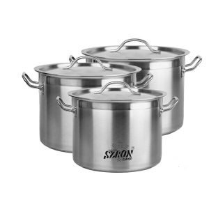 Średni Garnek nierdzewny z pokrywką - poj. 24 l (śr. 36 cm)