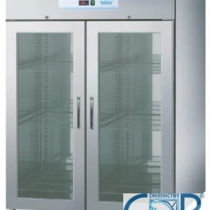 SZAFA MROŹNICZA PRZESZKLONA NIERDZEWNA PREMIUM RILLING LINIA 1300, 1390X810X2020mm